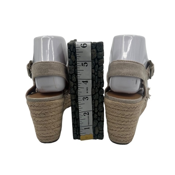 Lucky Brand Mindra Natural Plat Wedge Sandals Size 6 Women’s - Picture 8 of 9